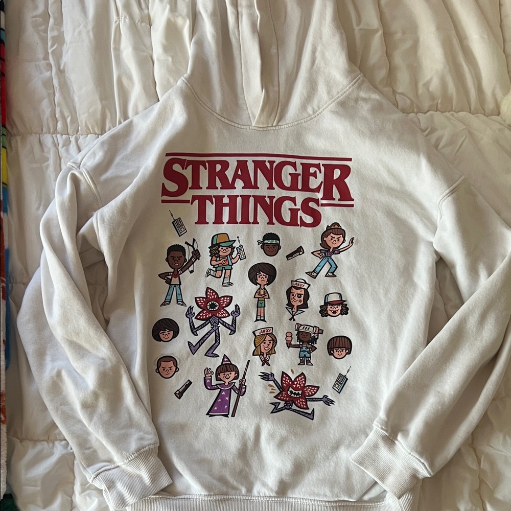 H&M Kids White Stranger Things Hoodie